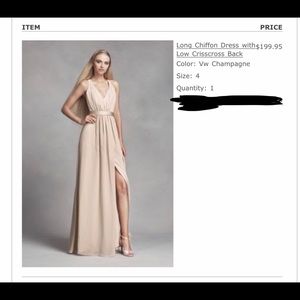 Vera wang bridesmaid dress